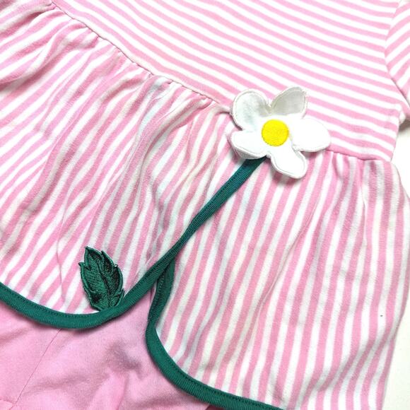 Vintage Copper Key Bubble Romer Girls Size 3T Pink Stripe Flower - Picture 2 of 5
